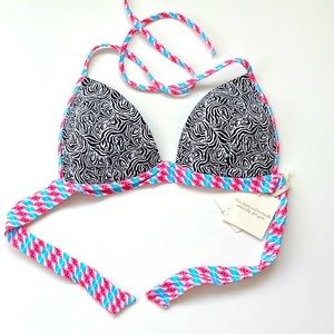 NWT OndadeMar Tie Neck and Back Bikini Top, Size XS, Not Worn